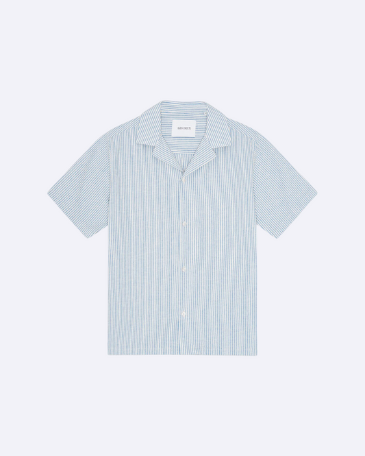 Lukas Stripe Cotton Linen SS Shirt