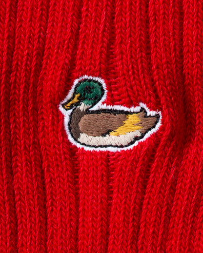 Duck Socks Plain Red
