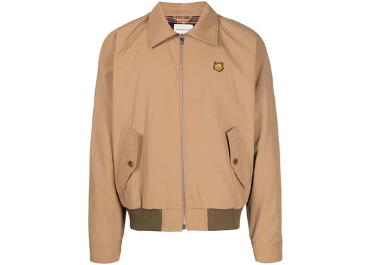 Harrington Jacket With Fox Head patch - Beige
