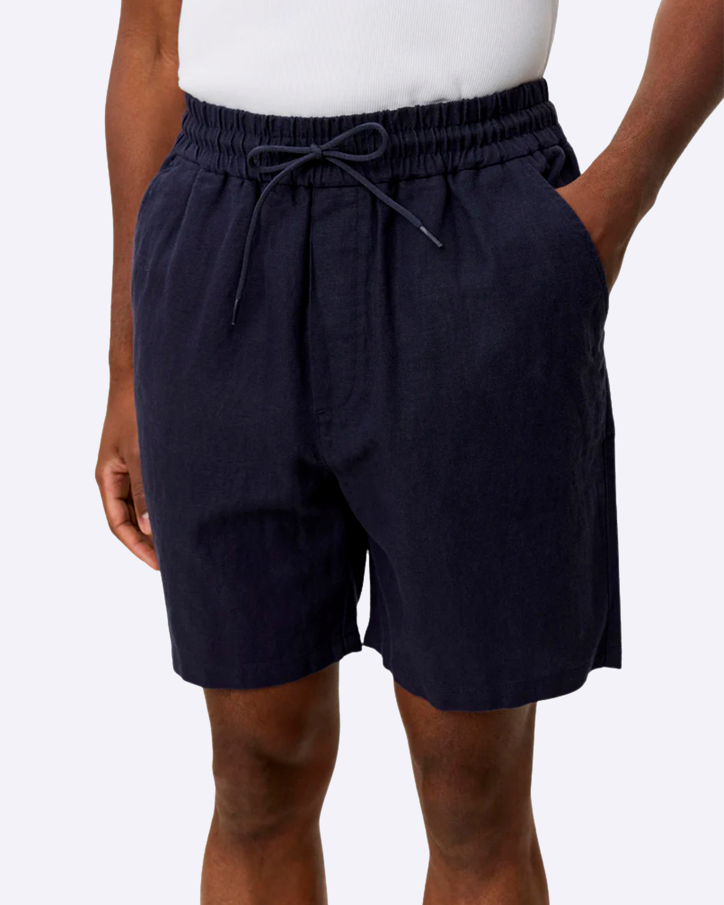 Otto Linen Shorts Dark Navy