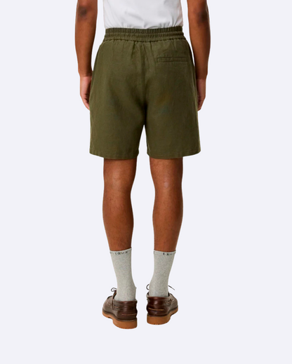 Otto Linen Shorts Olive Night
