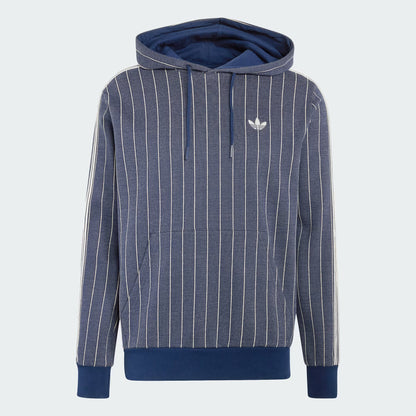 Pinstripe Hoodie - Night Indigo