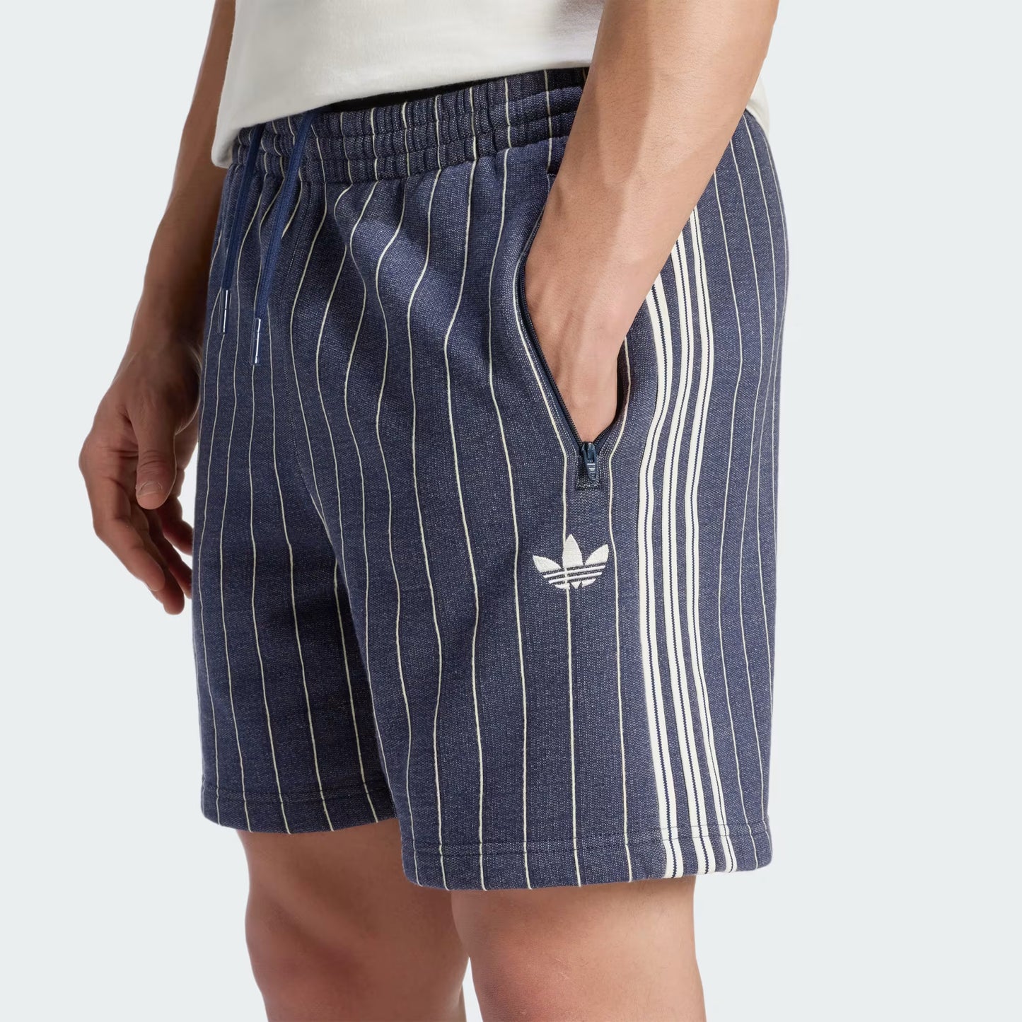Pinstripes Shorts - Night Indigo