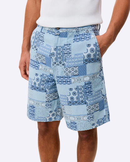 Patchwork Jacquard Shorts