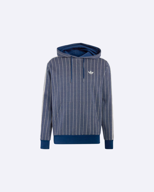 Pinstripe Hoodie - Night Indigo