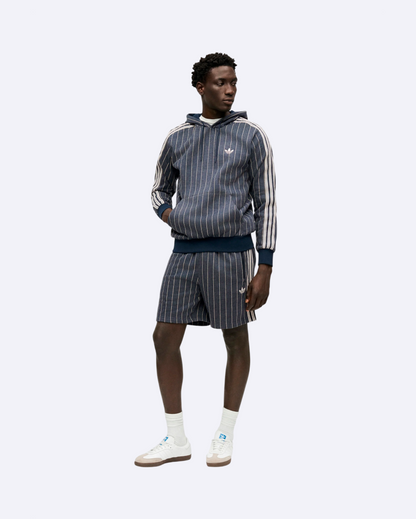 Pinstripes Shorts - Night Indigo