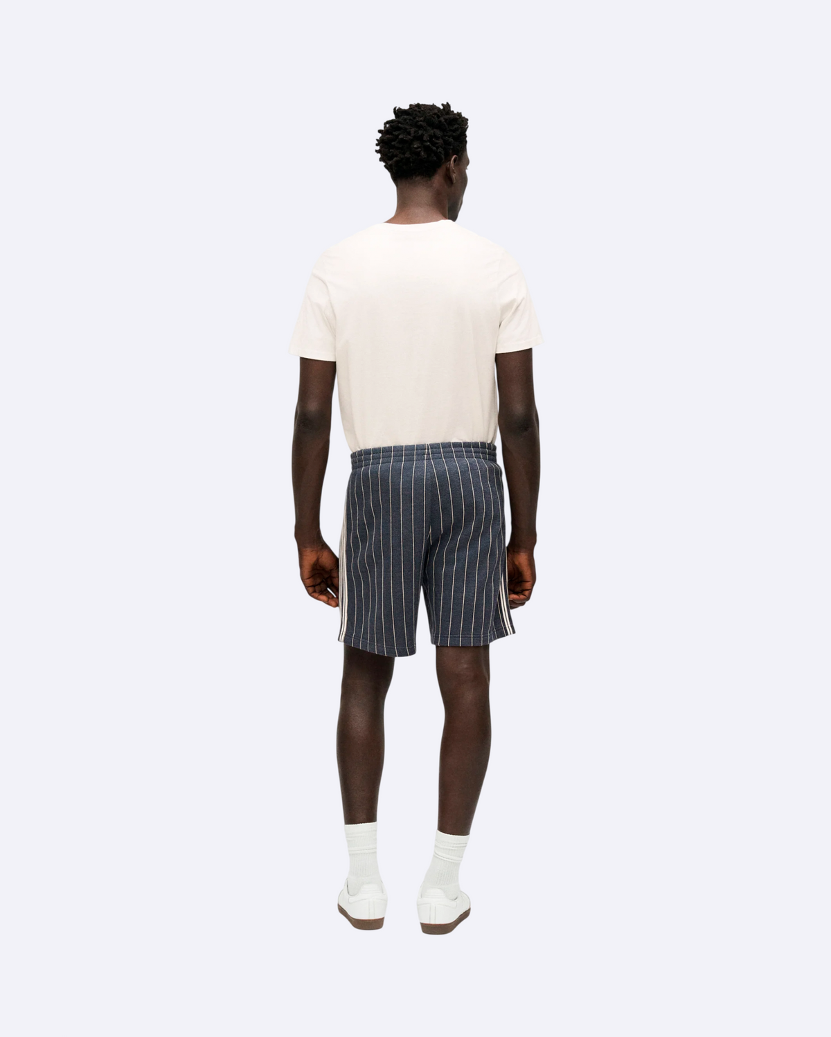Pinstripes Shorts - Night Indigo