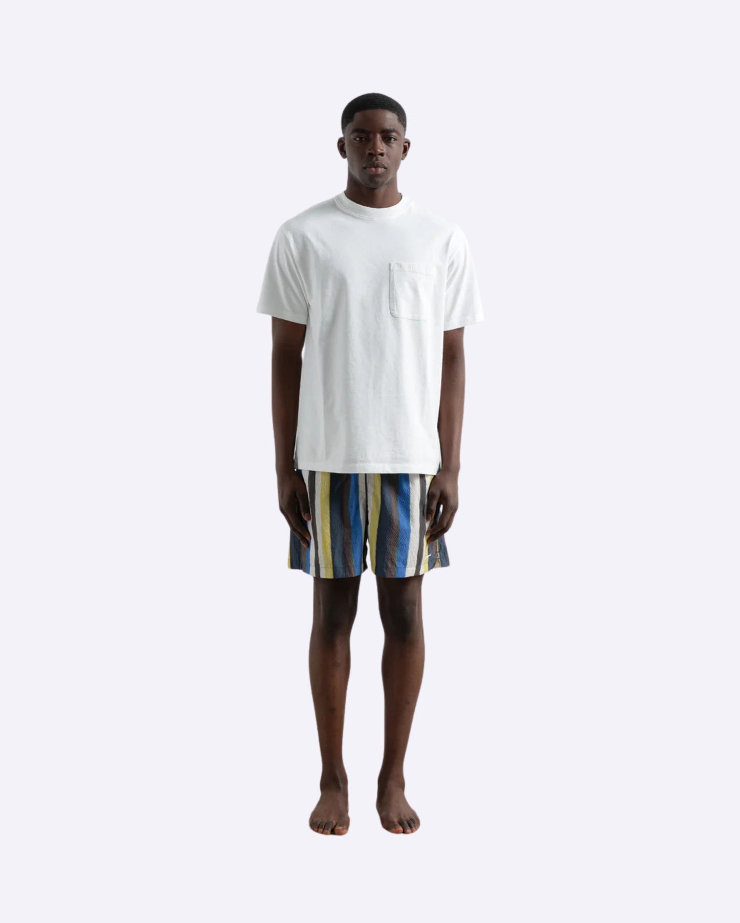 Watercolor Stripe Plain Mustard
