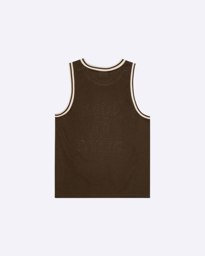 Silas Mesh Tank Top Turkish Coffee Brown