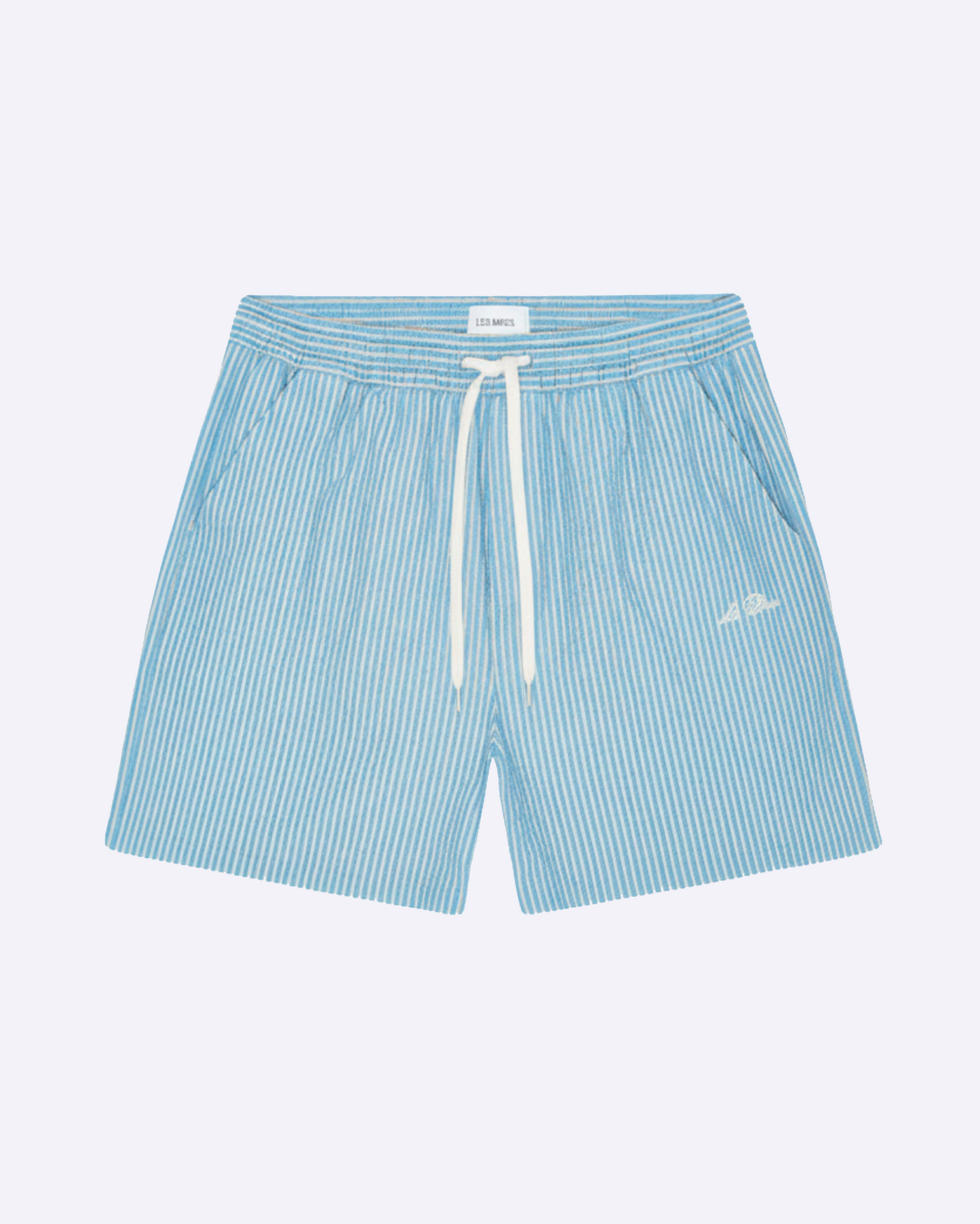 Stan Stripe Seersucker Swimshorts Baby BLue
