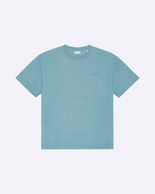 Stripe Jacquard T-Shirt Blue
