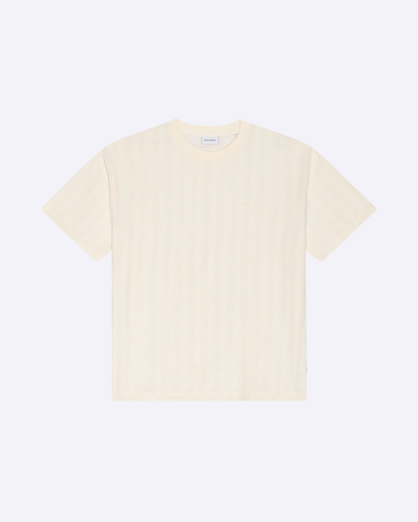 Stripe Jacquard T-Shirt White