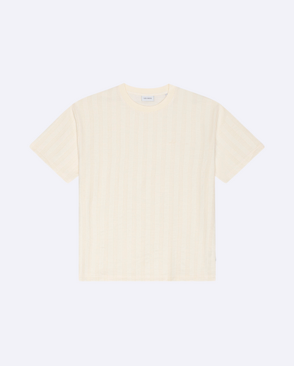 Stripe Jacquard T-Shirt White