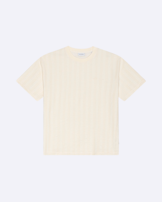 Stripe Jacquard T-Shirt White