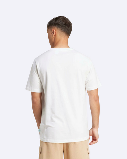 Dog Hoop Patch Graphic Tee White