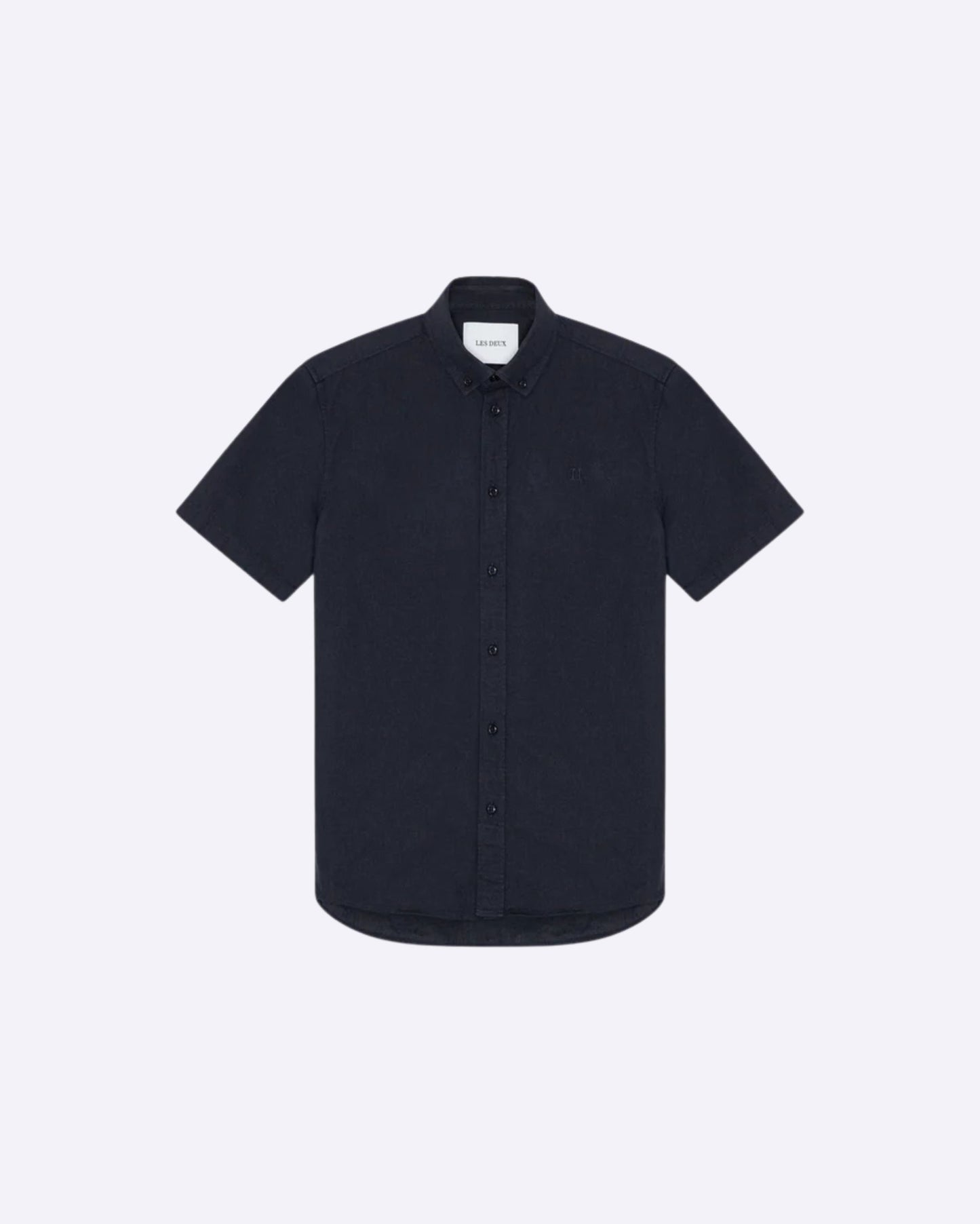 Konrad Cotton Linen SS Shirt Dark Navy