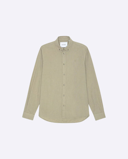 Konrad Cotton Linen Shirt Laurel Oak Sand