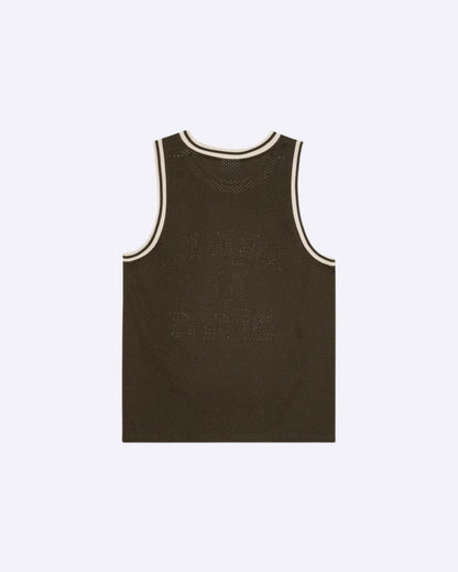 Silas Mesh Tank Top Turkish Coffee Brown