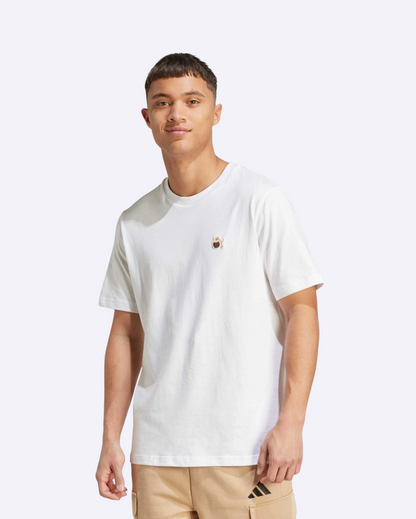 Dog Hoop Patch Graphic Tee White