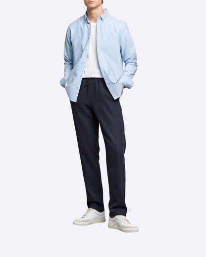 Patrick Linen Pants Dark Navy
