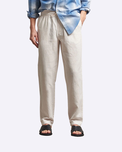 Patrick Linen Pants Eggnog White