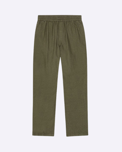 Patrick Linen Pants Olive Night