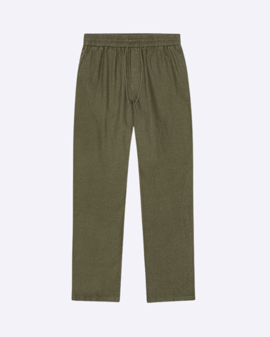 Patrick Linen Pants Olive Night