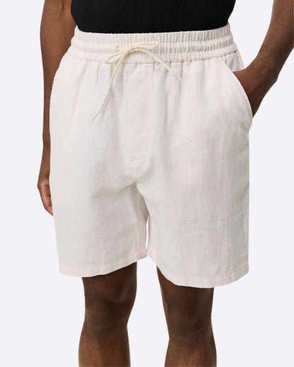 Otto Linen Shorts Eggnog White
