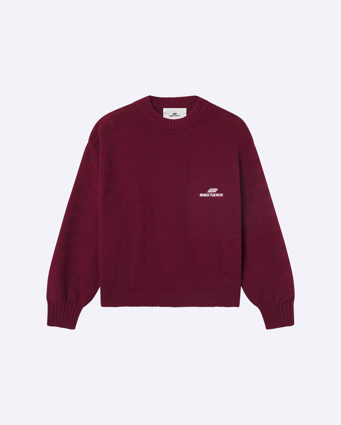 Rhomb Cabernet Knit Sweater