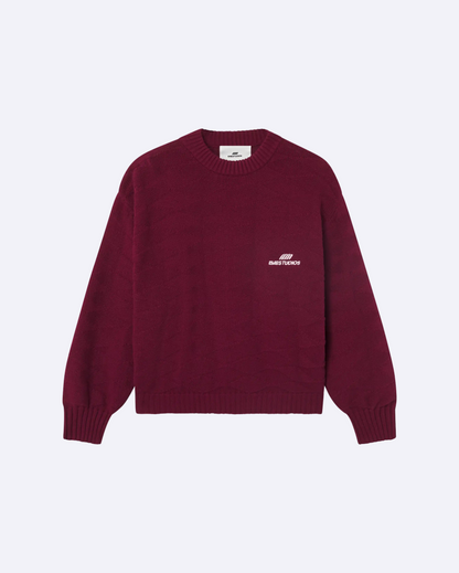 Rhomb Cabernet Knit Sweater