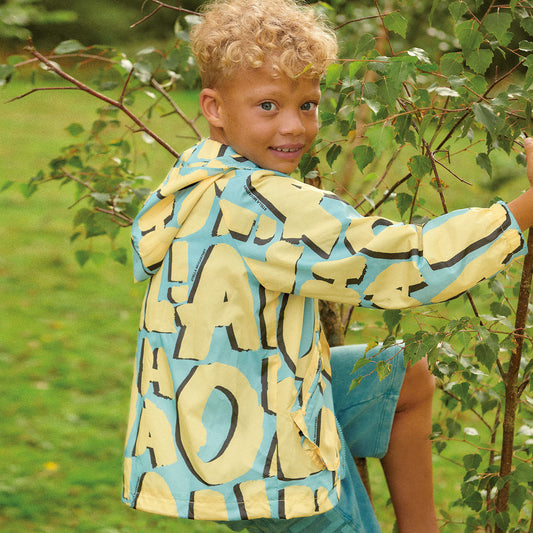 Chaqueta de nylon con estampado